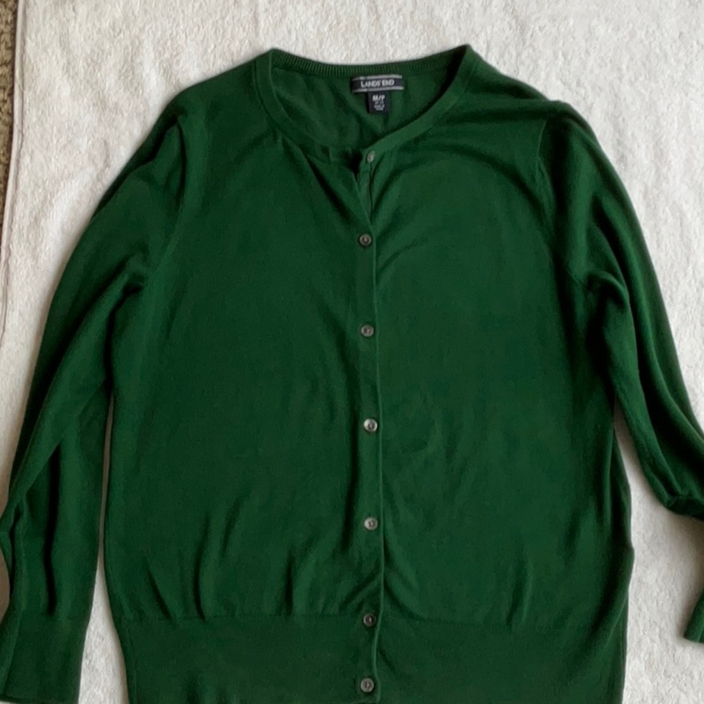 Ladies emerald green cardigan